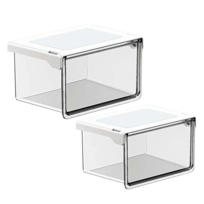 Clear Stackable Drawer Organizer Shelves 1