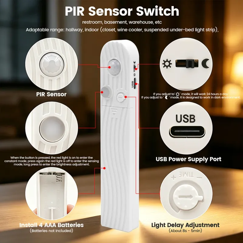 Motion Sensor LED Neon Strip Light 11 Colors 4