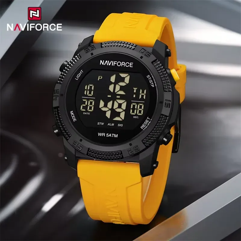 NAVIFORCE Men's Water-Resistant Silicone Strap Watch 6