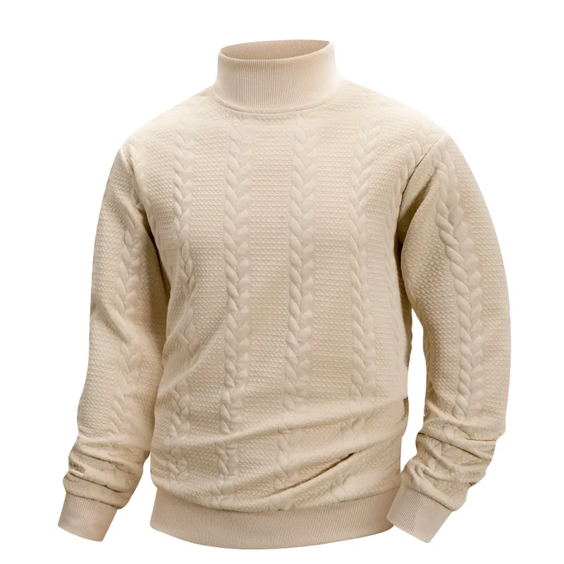 Men's Mock Neck Knit Pullover Sweater 6