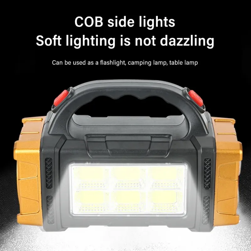 Solar Rechargeable Dual-Light Flashlight 5