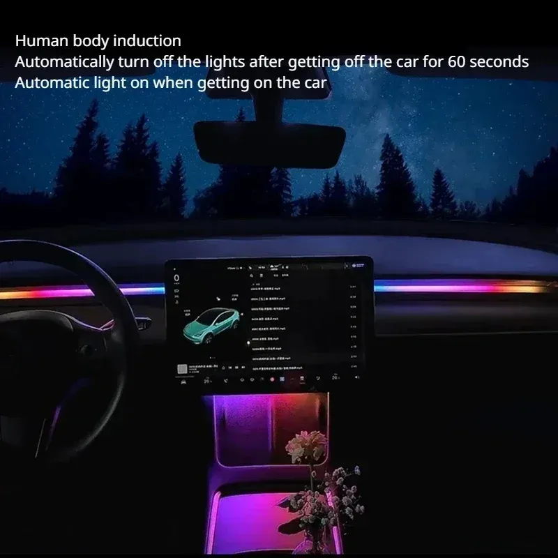 Tesla Model 3/Y RGB LED Console Light Kit 4