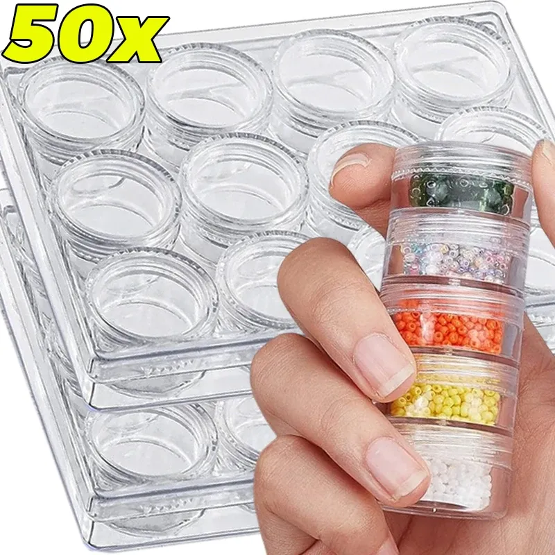 Clear Plastic Storage Jars with Lids 1