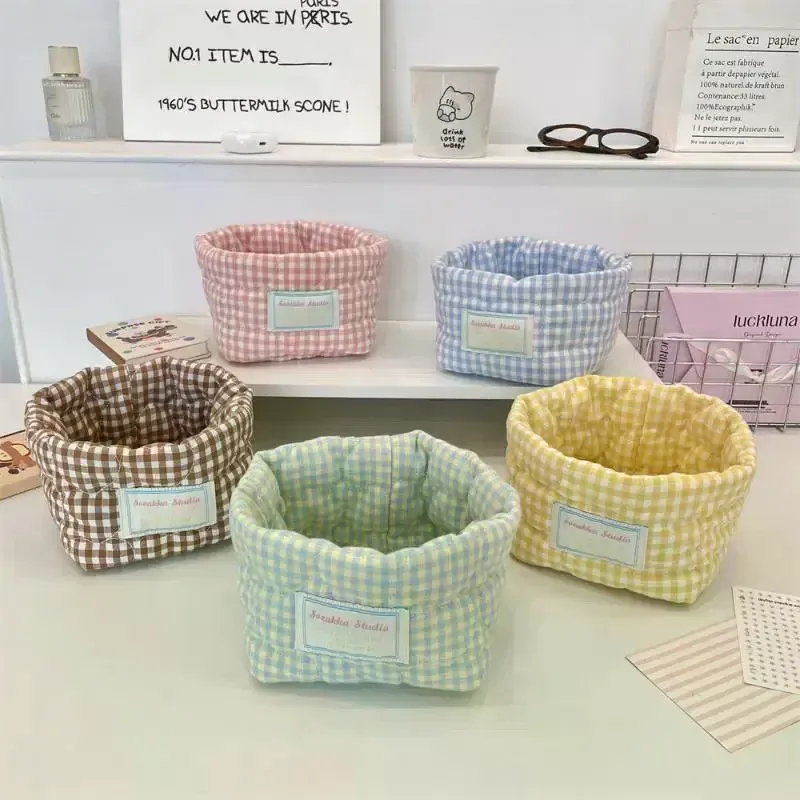 Striped Fabric Storage Basket 1