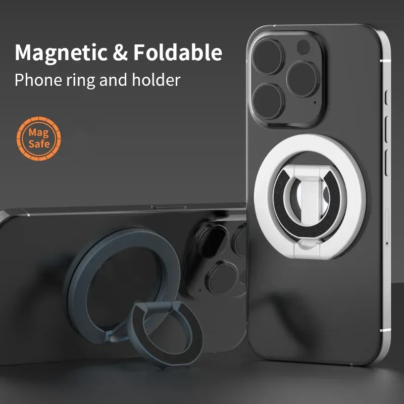 Magnetic Phone Ring Holder with Kickstand 2