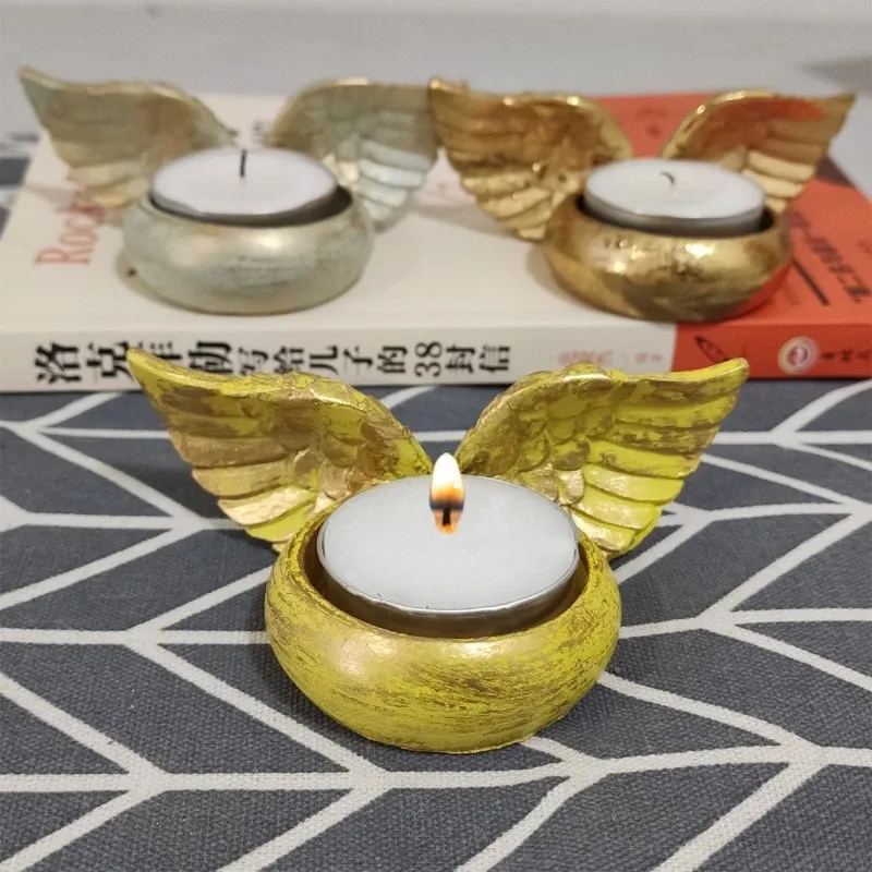 Angel Wings Resin Candlestick Holder 1