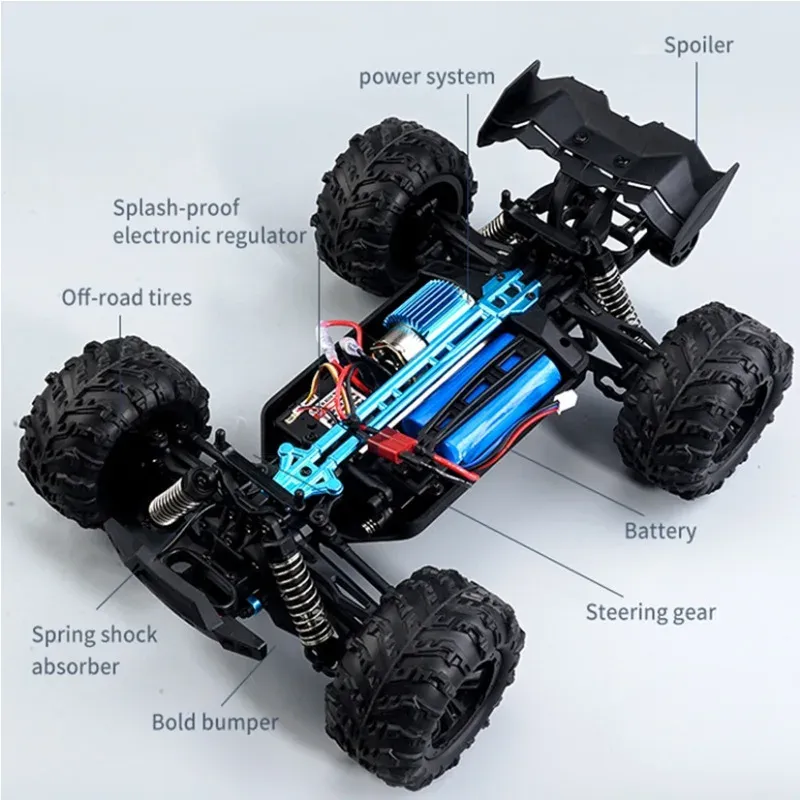 80KM/H 4WD RC Truck with LED Lights 4