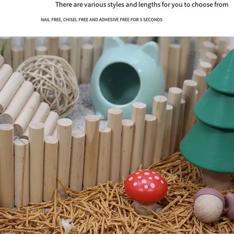 Wooden Bridge & Bendable Fence Hamster Set 3