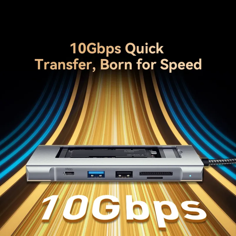 8-in-1 USB C Hub with SSD Storage 6