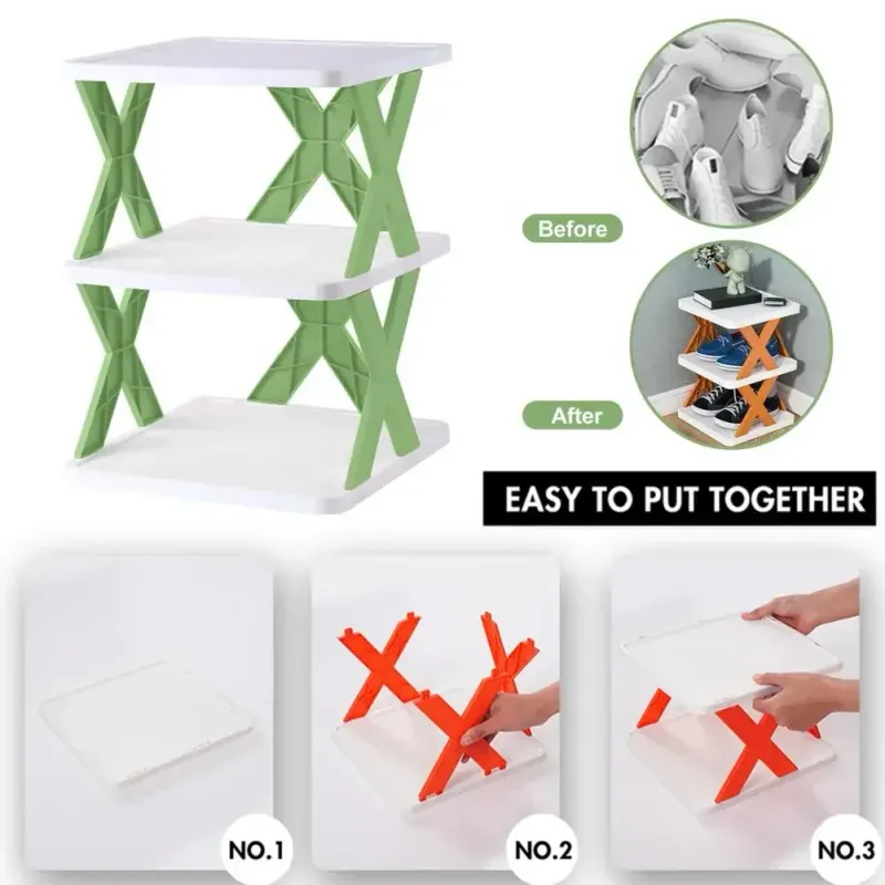 Stackable Narrow Shoe Rack Organizer 6