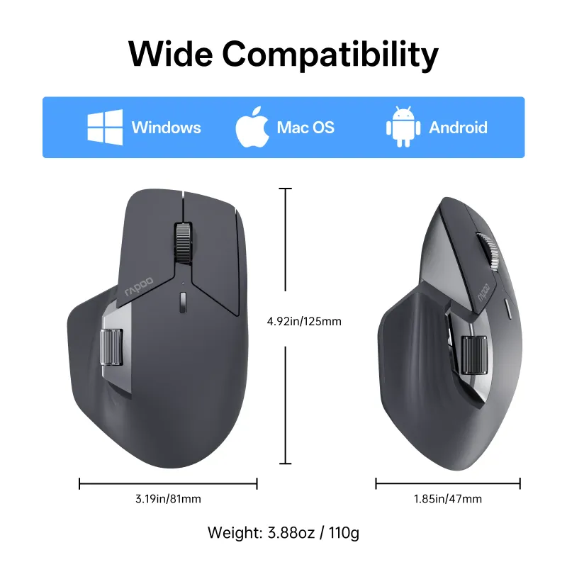 Rapoo MT760PRO Multi-Device Wireless Mouse 6