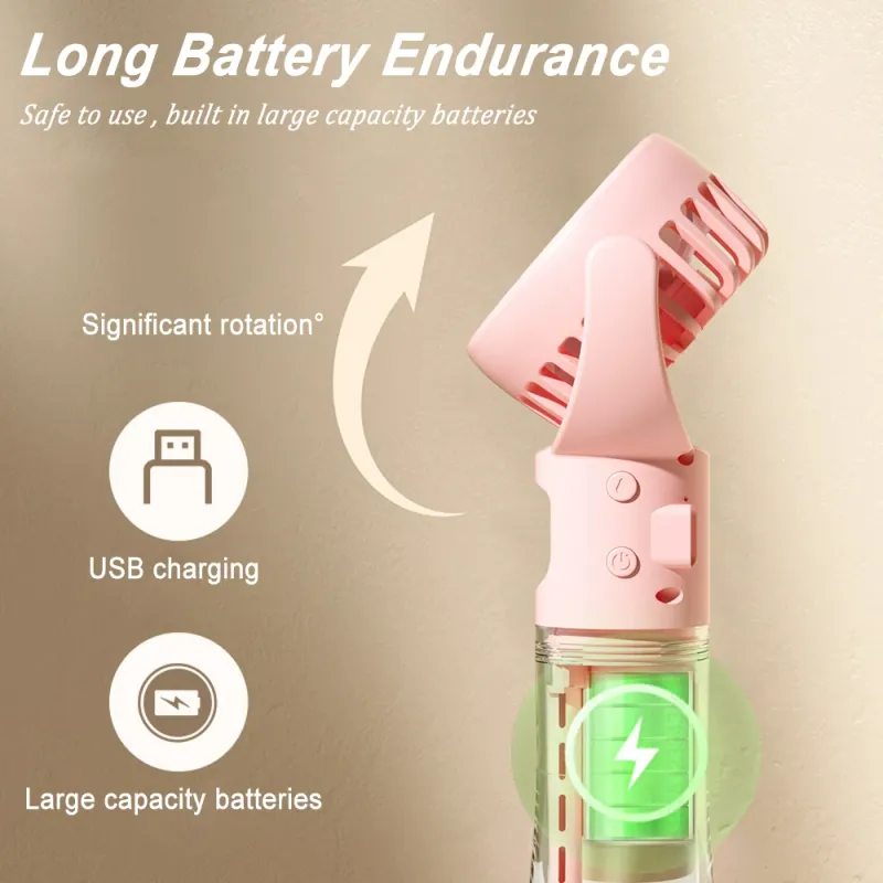 Mini Handheld Humidifier Fan USB 3