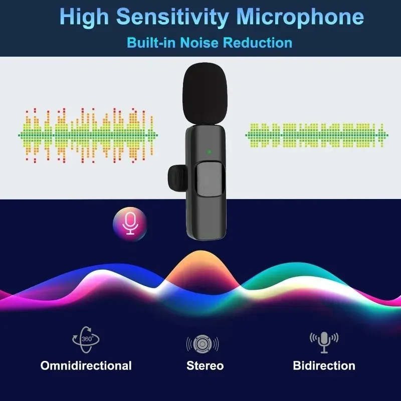 Wireless Lavalier Mic for iPhone & Android 4