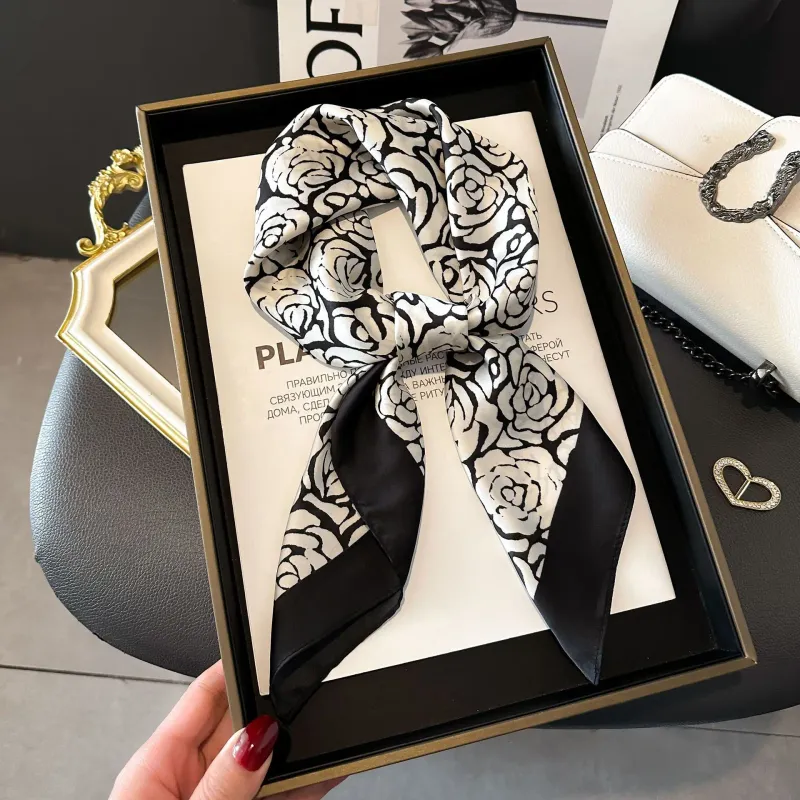 Luxury Horse Pattern Silk Scarf 6