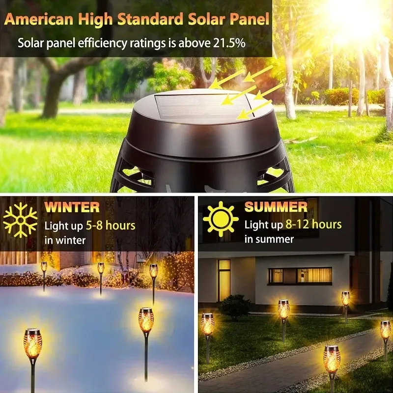 12LED Solar Flame Torch Light 5