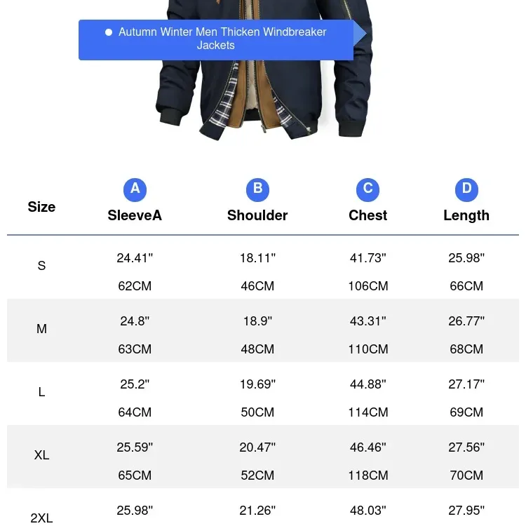 Men's Winter Warm Hooded Windbreaker Jacket 6