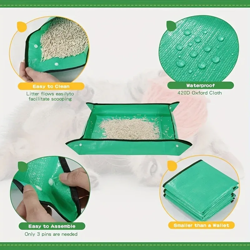 Portable Foldable Travel Cat Litter Box 5