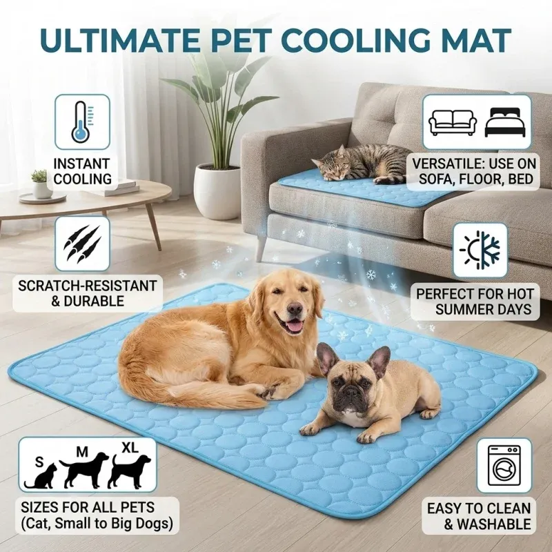 Ice Silk Dog Cooling Mat 1