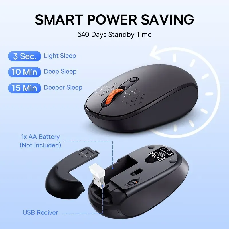 Baseus F01B Bluetooth Silent Wireless Mouse 5