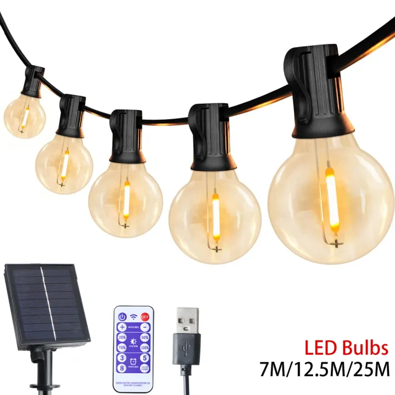 Сонячна LED-лобова гірлянда для зовнішнього використання 1