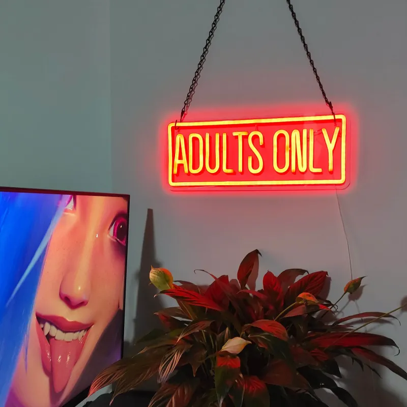 Adults Only Neon LED Sign 2