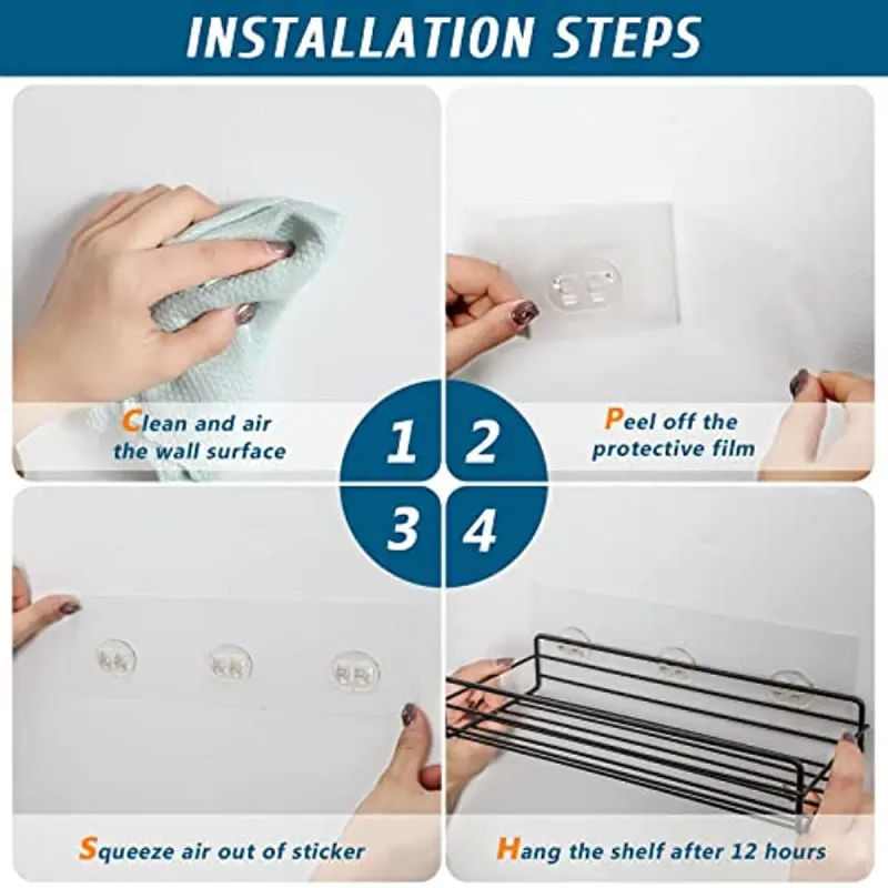 30 Pack Adhesive Hook Stickers 5