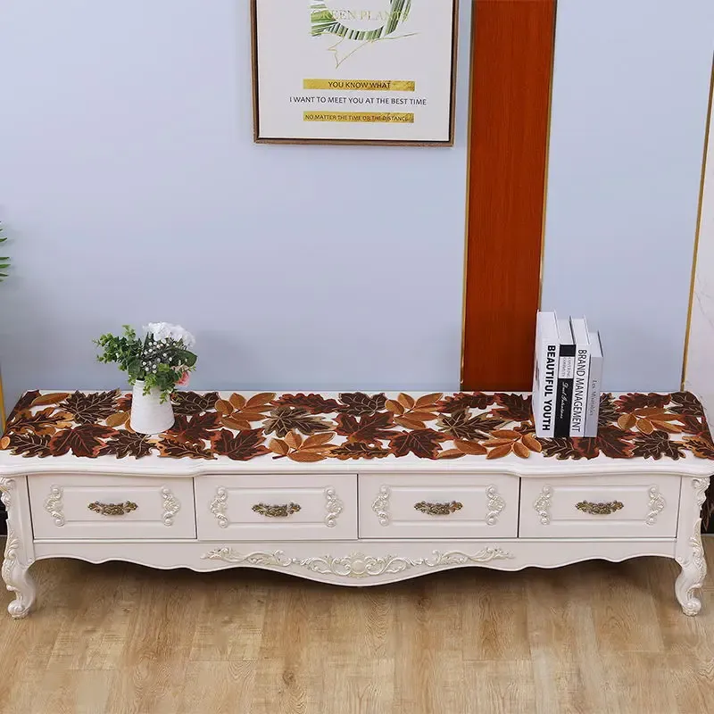 Maple Leaf Embroidery Fall Table Runner 3