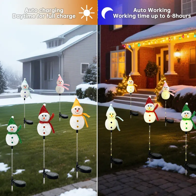 Snowman Solar LED Stake Lights 3