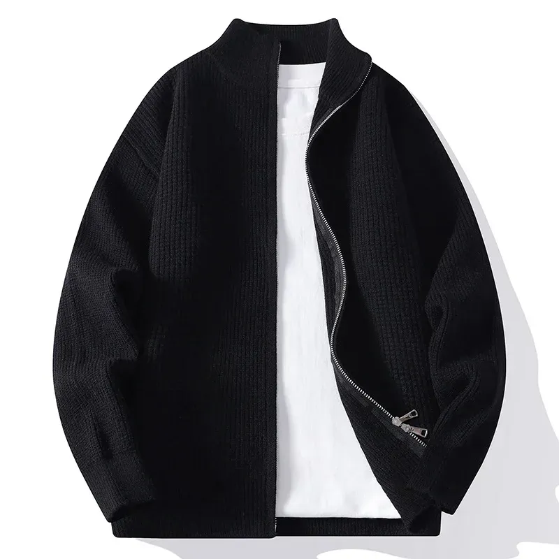 Men's Zip Up Knit Cardigan Sweater Coat 5