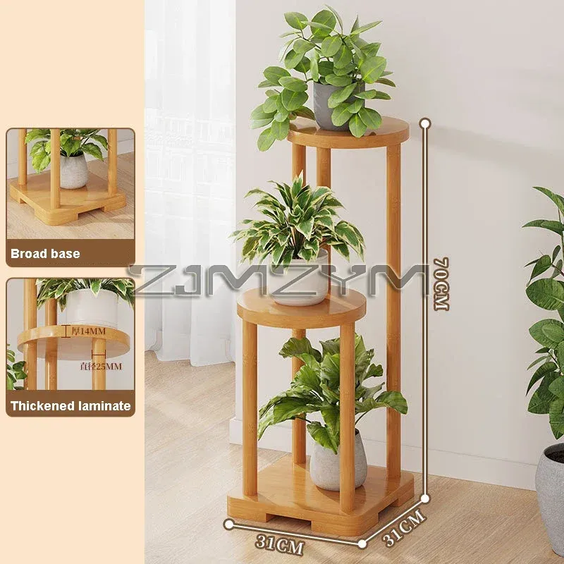 Bamboo Plant Stand Rack 5