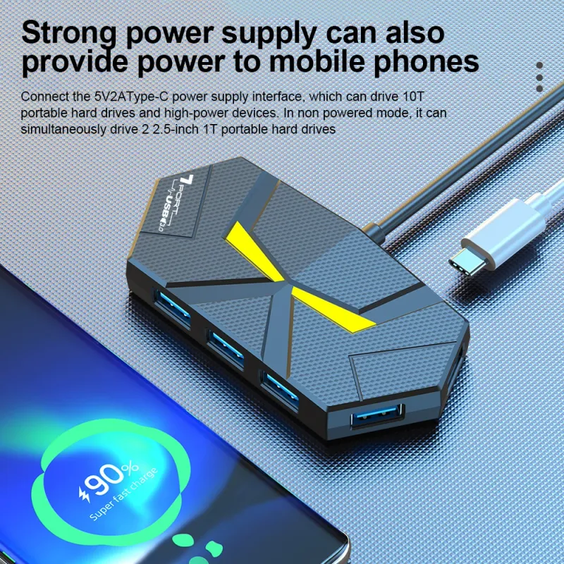 4-Port USB 3.0 Hub with Type-C Power 2