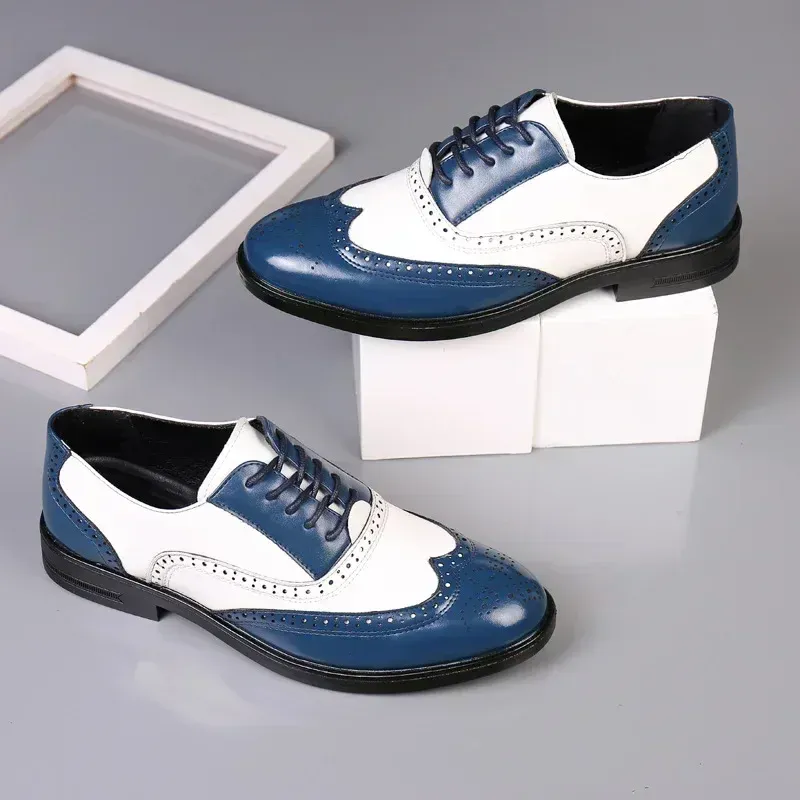 Mixed Colors Retro Mens Dress Shoes 2