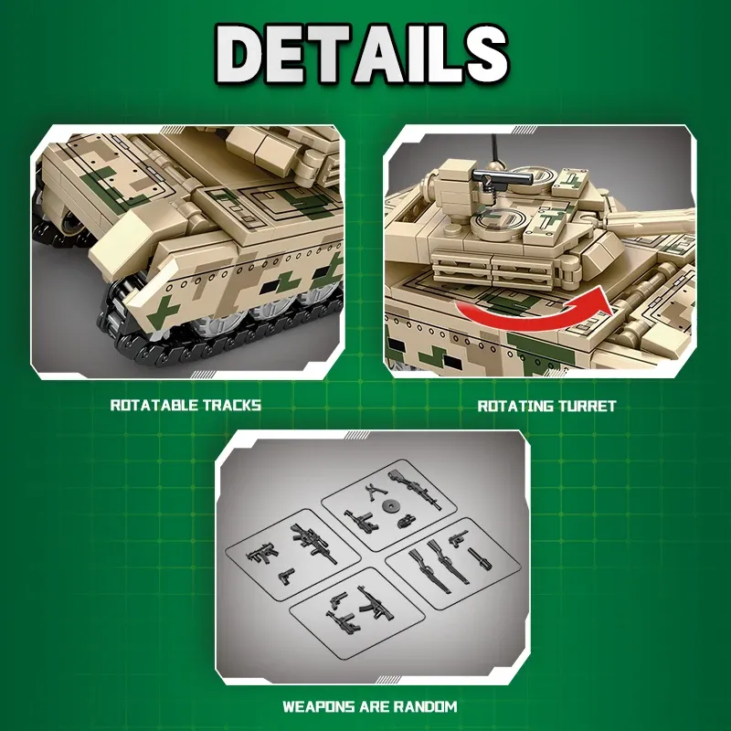 Military Tank Building Blocks Set 6