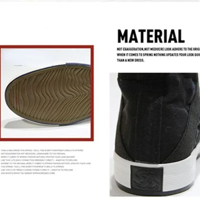 Men's High Top Canvas Slip-On Shoes 5