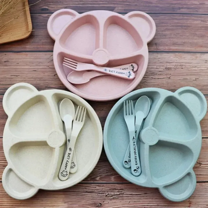 Wheat Straw Baby Dinner Set 3Pcs 3