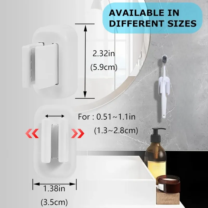 2-Pack White Toothbrush Holder 3
