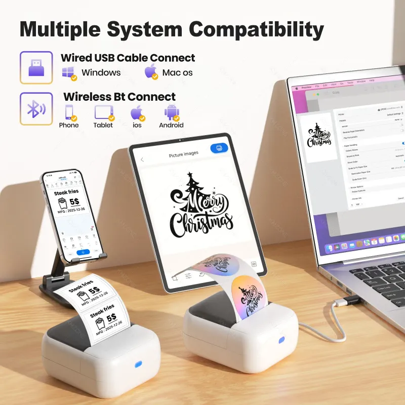 Portable Bluetooth Label Printer 3