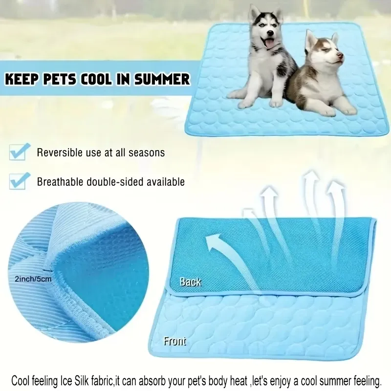 Pet Cooling Mat – Summer Ice Silk Bed 4