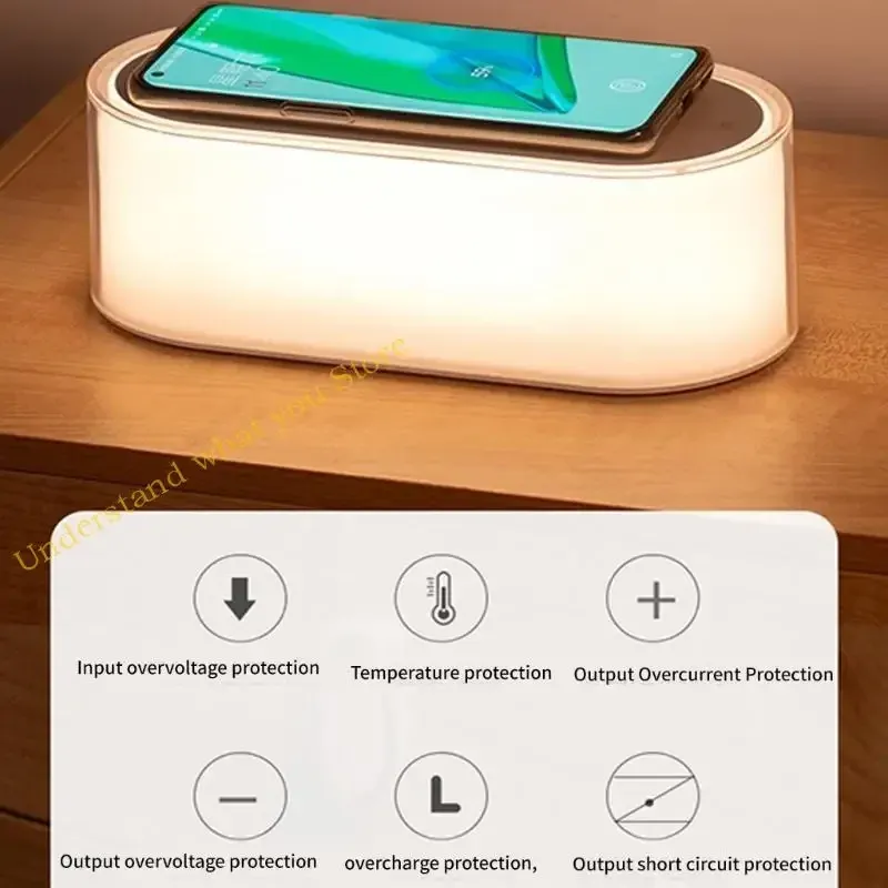 7-Color Wireless Charging Bedside Lamp 5