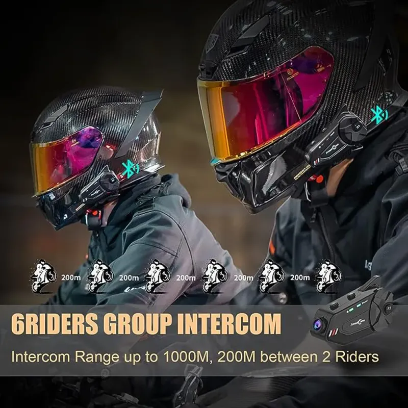 Freedconn R1 Plus Motorcycle Intercom & Dash Cam 5