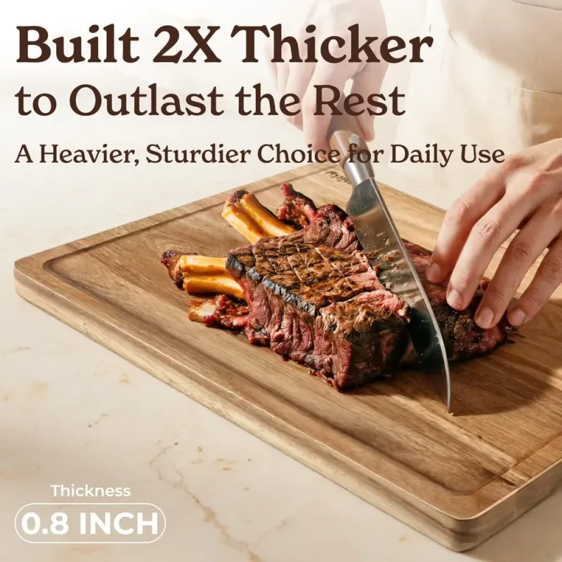 Bamboo Cutting Board Set with Holder 2