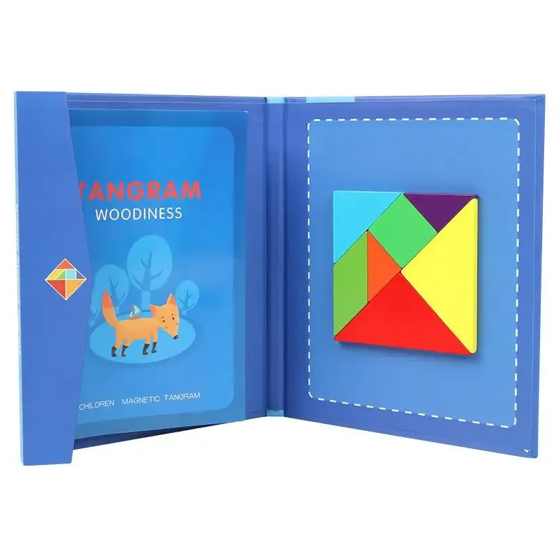 Magnetic Tangram Wooden Puzzle for Toddlers 2
