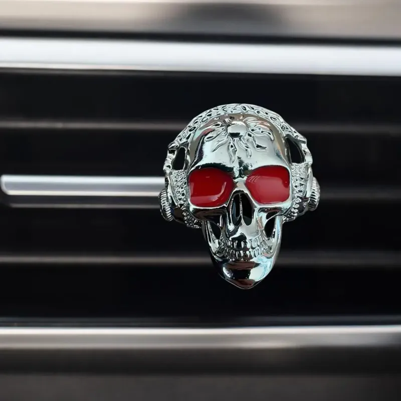 Skull Head Metal Car Vent Clip 3