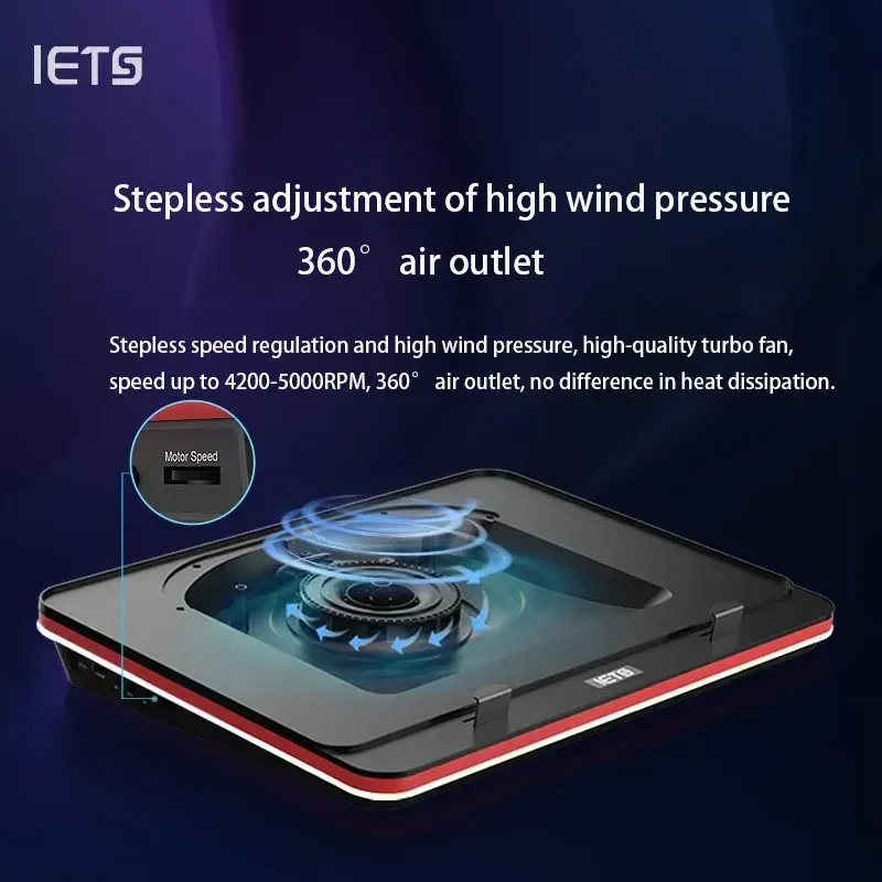 IETS GT500 Laptop Cooling Stand 5000RPM 3