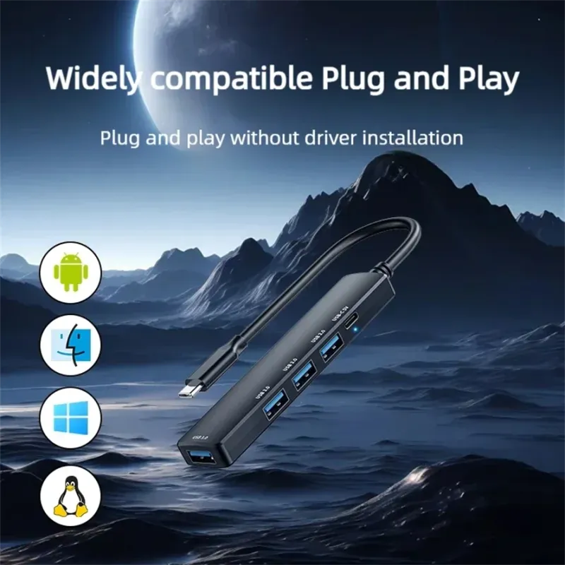 5-in-1 USB C Hub with PD Charging 4