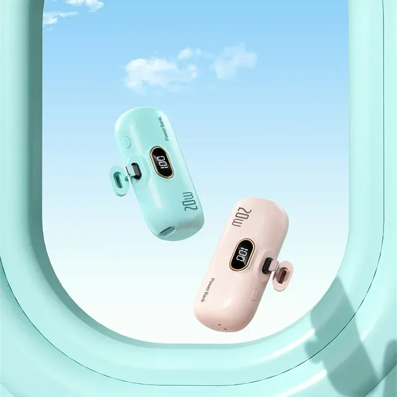 Mini 10000mAh Capsule Power Bank 20W 6