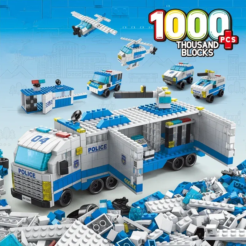 6-in-1 City Vehicle Building Blocks Set 1