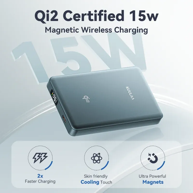 KUULAA Qi2 Magnetic Power Bank 10000mAh 2