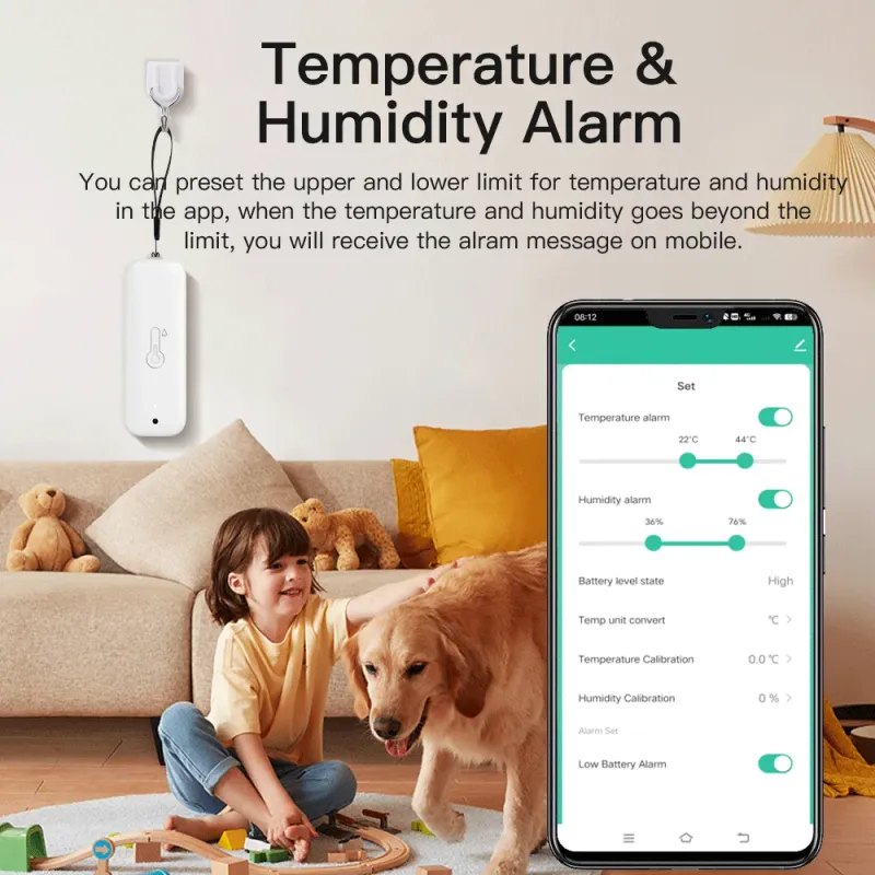 Tuya WiFi Temperature Humidity Sensor 5