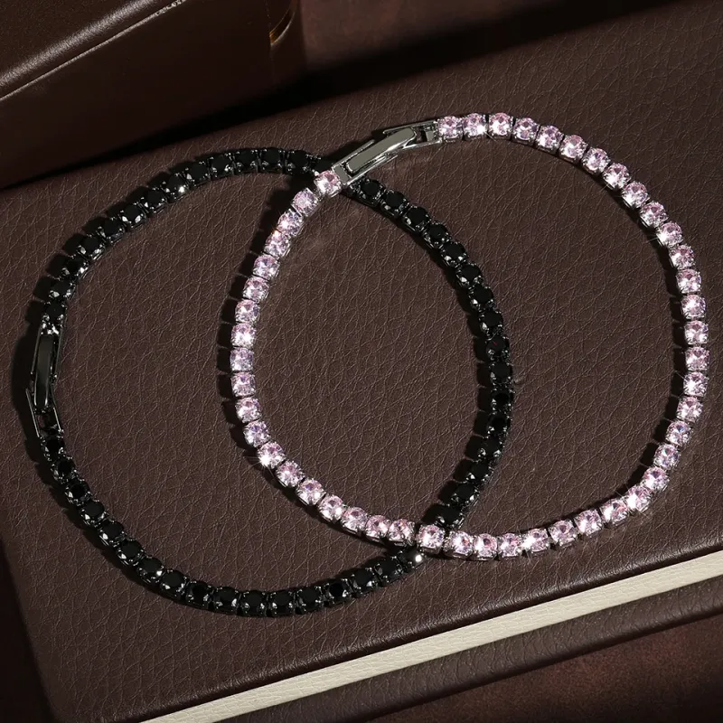 Zirconia Tennis Bracelet Crystal Charm 1